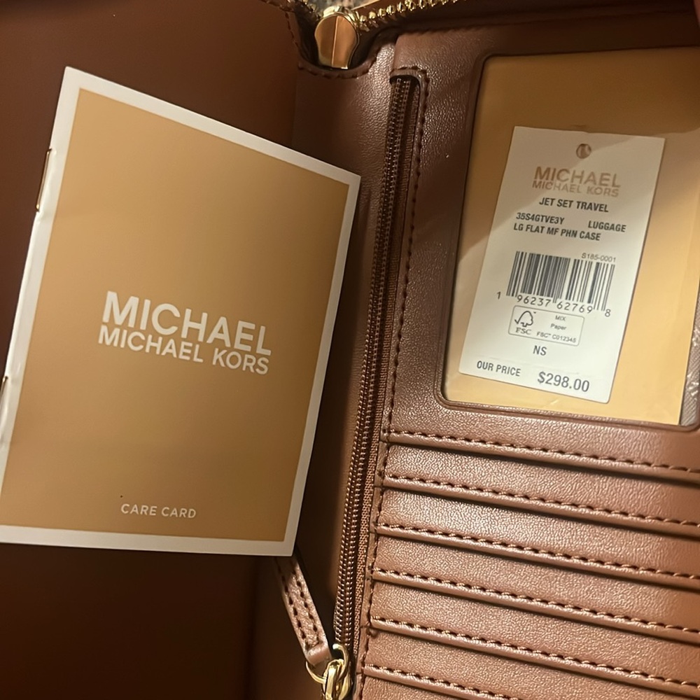 Michael Kors Jet Set Travel Woven Leather Wristlet - Picture 5 of 15